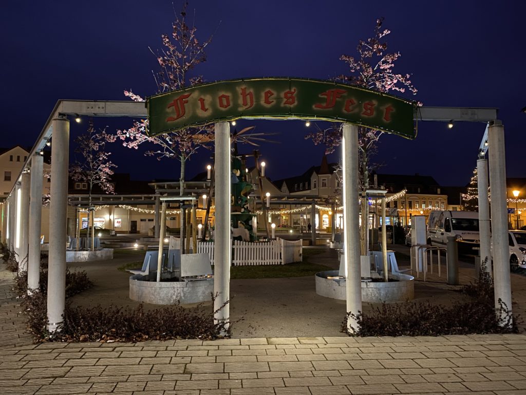 Weihnachtsbaum in Elsterwerdas Innenstadt